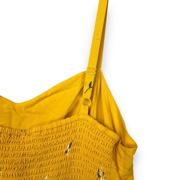 Old Navy Yellow Floral Cami Sleeveless A-Line Knee Length Midi Dress size Large - Picture 5 of 6